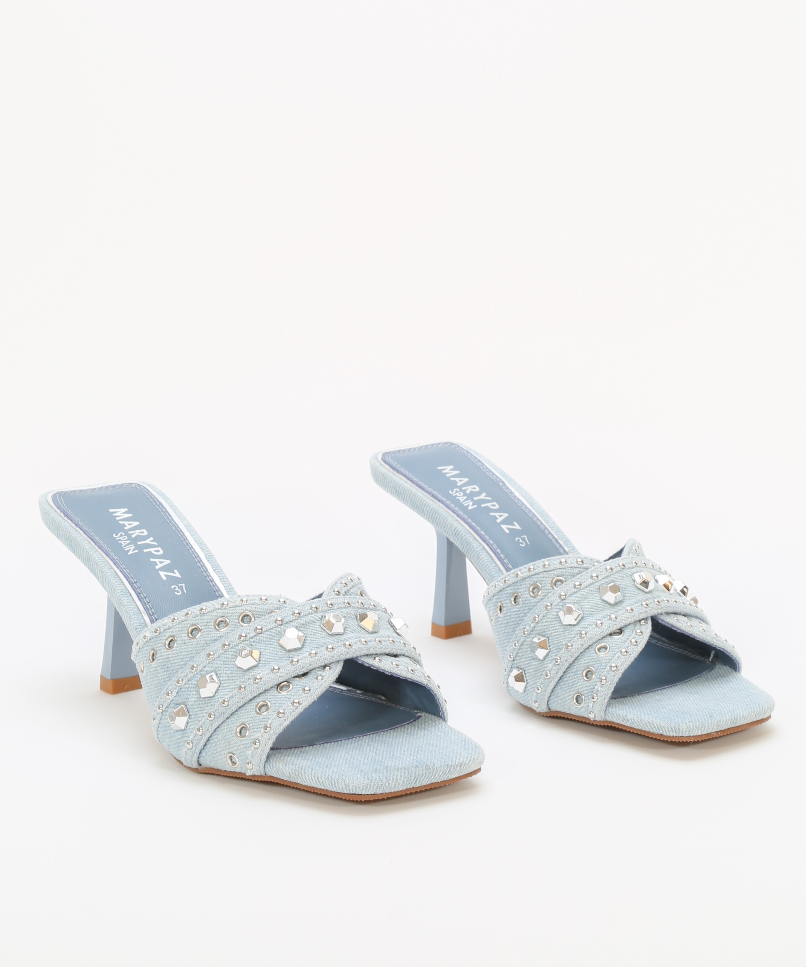 Sandalias tacón tachas image number null